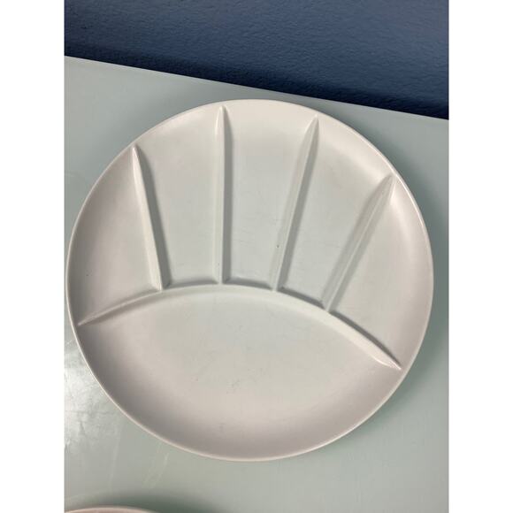 Vintage Divided Fondue or Raclette plates Japan 1970s set of 4 - Picture 9 of 11